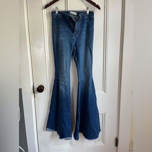 Free People Dark Blue Flare Jeans